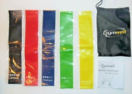 Gymwell Resistance Loop Bands Set of 5 w/Carry Case NEW - £7.76 GBP