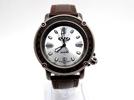 FSL Limited Edition 2000 Watch Men New Battery Silver Dial Leather Band ... - $35.99