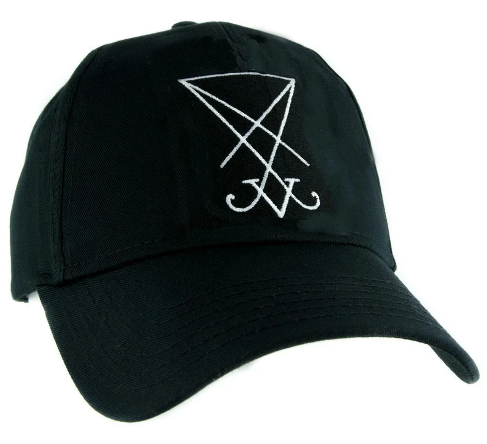 Printed The Sigil of Lucifer Hat Baseball Cap Occult Clothing Seal of Satan - £14.20 GBP