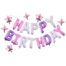 Birthday Banner (3D Pantone Color) Mylar Foil Happy Birthday Balloons, 2... - $16.99