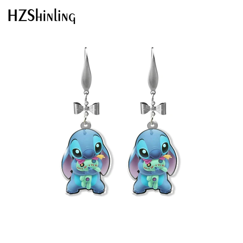 New Arrival Lilo and Stitch Angel Characters Epoxy Acrylic Dangles Handmade Fish - £10.95 GBP