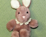 1985 GUND HEATHER BUNNY PLUSH Rabbit 9&quot; Stuffed Lace Collar Vintage KORE... - $22.50