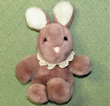 1985 Gund Heather Bunny Plush Rabbit 9&quot; Stuffed Lace Collar Vintage Korea Animal - £17.59 GBP