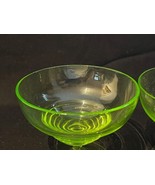 Set of 2 antique uranium large cocktail glasses, marked all over - £53.73 GBP
