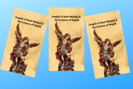 3 Pack Chaplet of St Michael &amp;the Nine Choirs of Angels Trifold Card, #P... - $12.50 CAD
