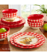 The Pioneer Woman Gingham Red Stoneware Dinnerware Set-12 pcs  - $119.94 CAD