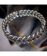 S999 Silver Filled Vermeil Twisted Rope Bangle | Thai Trend Matte Finish... - €182,33 EUR