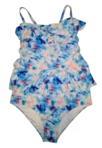 Woman&#39;s Retro Floral Print Two-Piece Tankini Swimsuit - Adjustable Straps - 2XL - $18.40