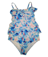 Woman&#39;s Retro Floral Print Two-Piece Tankini Swimsuit - Adjustable Strap... - £13.76 GBP