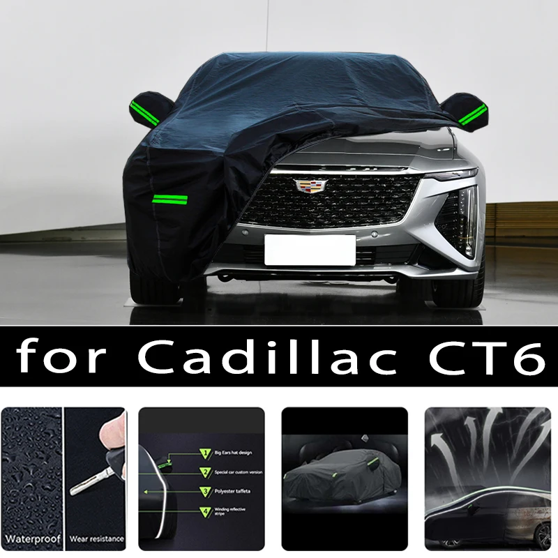 For Cadillac CT6  Outdoor Protection Full Car Covers Snow Cover Sunshade - £74.08 GBP