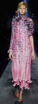 $4600 Givenchy Runway Dress Floral Plisse Sz 42 / 6-8 Gorgeous ! - $1,975.05