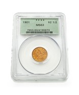 1901 Or Liberty Tête Quarts Aigle Classé Par PCGS Comme MS-63 Old Support - $22,078.22 MXN