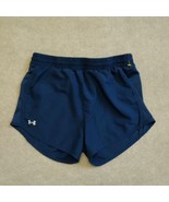 Under Armour Heat Gear Athletic Shorts Womens Size XS Blue Mesh Side Pan... - £15.86 GBP