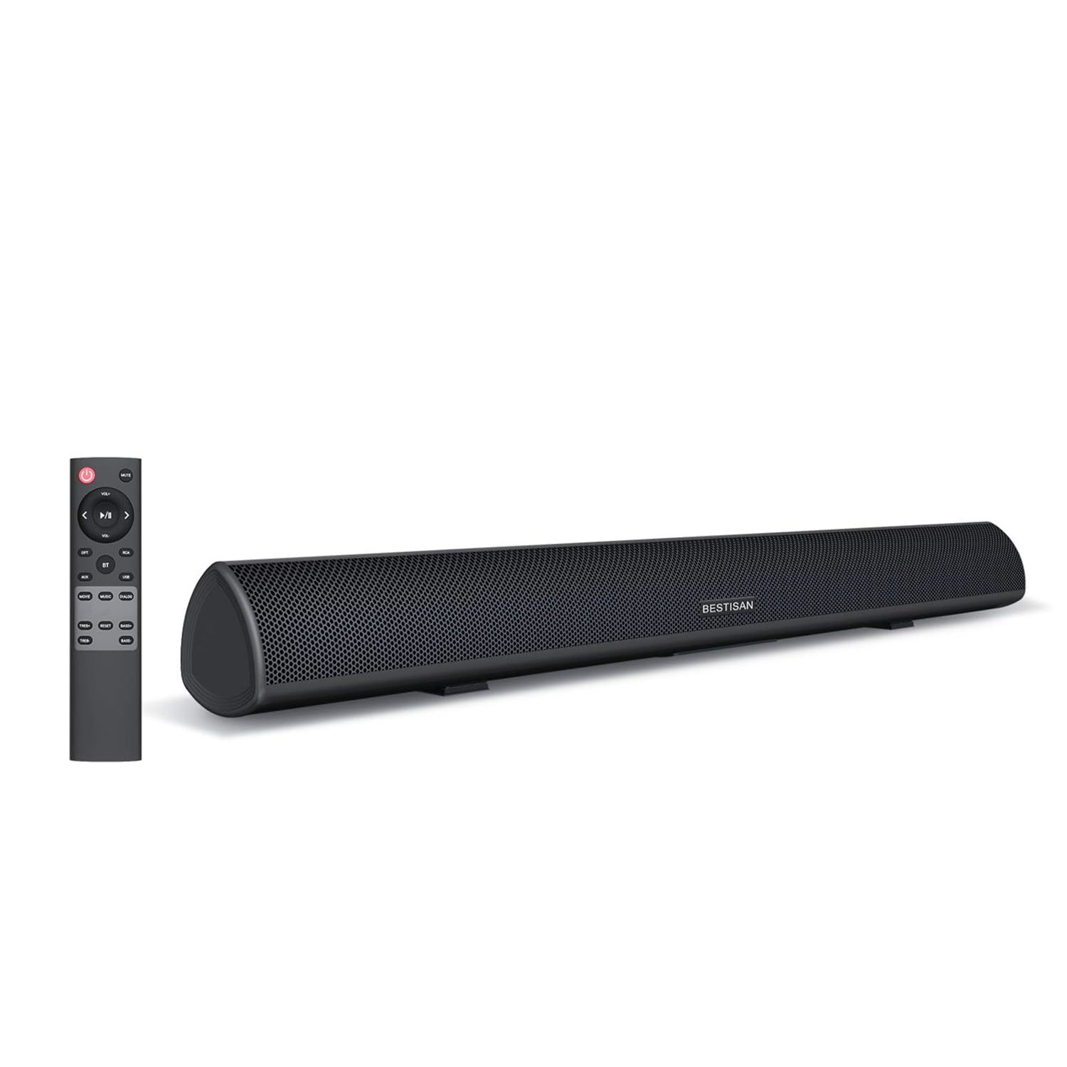 80Watt 34Inch Sound Bar, Bestisan Soundbar Bluetooth 5.0 Wireless And Wired Home
