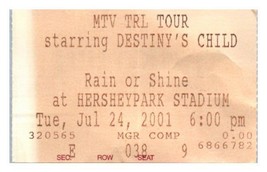 Destiny&#39;s Enfant Ticket Stub Juillet 24 2001 Hershey Pennsylvanie - $41.51