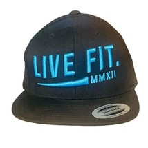 Live Fit LVFT Black Blue SnapBack Men’s Embroidered - £17.52 GBP