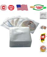 Space-Saving 100PCS Clear CD Sleeves with Drop-Proof Closure for Disc Se... - $315.55 MXN