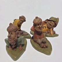 Tom Clark Gnomes Lot Of 4 Jane, Jim, Slim, Jeff -Vintage 1985-1989 Pecan Resin  - £50.41 GBP