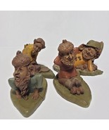 Tom Clark Gnomes Lot Of 4 Jane, Jim, Slim, Jeff -Vintage 1985-1989 Pecan... - £50.61 GBP