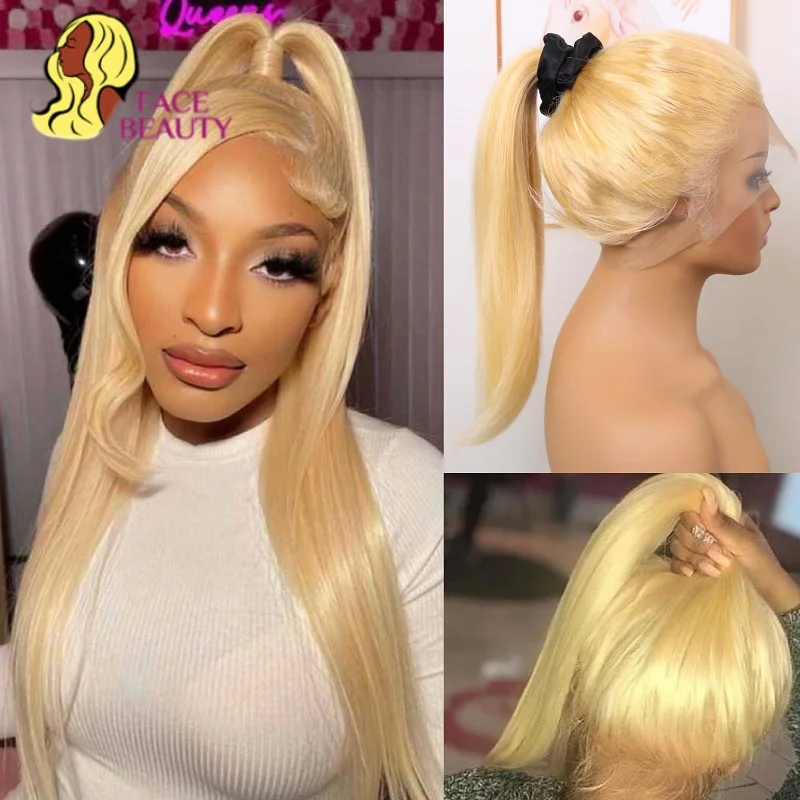 613 360 Honey Blonde Color Full Lace Front Human Hair Wigs For Black Women Remy - £81.76 GBP+