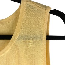 Chicos Womens Tank Top Cotton Blend Knit Scoop Neck Yellow 2 US L - £6.24 GBP