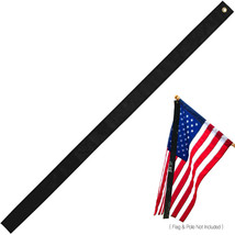 Anley Flag Mourning Streamer - Ideal for 3x5 FT Flag - Half-Mast Mournin... - £6.19 GBP