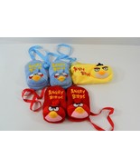 Angry Birds Plush Zipper Pouch Lot of 5 Miniature Carry Bags Phone Case EX - £19.16 GBP