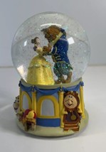 1991 Disney Beauty and the Beast Dancing Enesco Snow Globe Glitter Music Box - $19.79