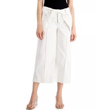 INC Womens 4 Bright White Tie Waist Culotte Pants NWT AC57 - $39.19