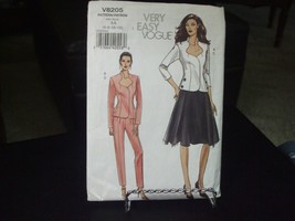 Vogue V8205 Misses Jacket, Skirt &amp; Pants Pattern - Size 6/8/10/12 - £7.53 GBP