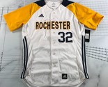 Rochester Plates Baseball Jersey Mens Large White Yellow Navy Blue Koont... - $29.69