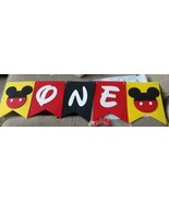 Mickey Mouse First Birthday Banner,and come inside sign. 2 piece set - $8.06 CAD