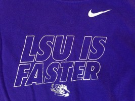 Nike LSU is Faster Louisiana State University Tigers Purple Slim Fit T-S... - £19.65 GBP