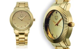 NEW Picard &amp; Cie 9302 Bellona Ladies All Gold Tone Watch W/ Silent Tick 30M - £18.94 GBP
