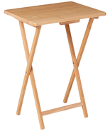 Folding TV Tray Table, Rubberwood, Natural, 19&quot; X 14.5&quot; X 26&quot;, Indoor, 1... - $35.88 CAD