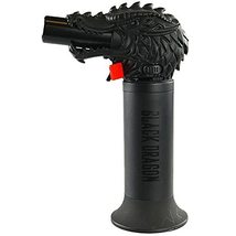 Black Dragon Head Jumbo Torch REFILLABLE Butane Lighter with Adjustable ... - $15.83