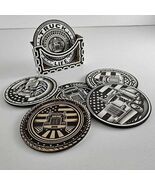 Truck Coaster Set: Engraved Wooden Coasters with Storage Box - $30.00