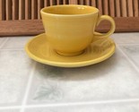 Fiestaware Sunflower Small Cup and Saucer for Espresso Homer Laughlin - $23.36