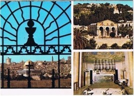 Israel Postcard Gethsemane with General View of Jerusalem Multi View - £2.32 GBP