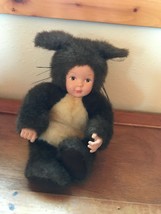 Gently Used Anne Geddes Cute Brown Plush Baby in Monkey Costume Stuffed Doll –  - £15.19 GBP