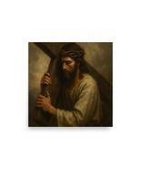 Jesus Carrying the Cross Poster Christian Wall Art 18x24 Spiritual Decor - €23,27 EUR