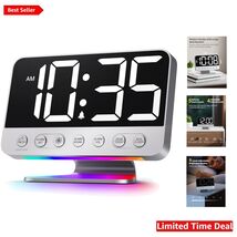 Easy-Read Digital Alarm Clock: 5 Levels Brightness Control &amp; USB Port - ... - $39.55