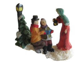 Christmas Village Figurine Man Woman Couple Family Child Boy Son Caroling 2.1" - $8.99