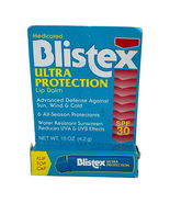 Blistex Medicated Ultra Protection Lip Balm SPF 30 Flip Top Cap Vintage ... - $330.92 MXN