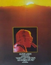 Elton John Don&#39;t Let The Sun Go Down On Me Music Magazine AD 1974 Vintage Art - £13.63 GBP