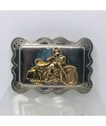 Vintage Harley Davidson 60&#39;s FL Panhead Motorcycle Belt Buckle Nickel Si... - $1,785.69 MXN