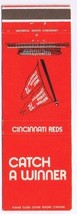 Matchbook Cover Cincinnati Reds 1972 National League Champions 1973 Schedule - £9.27 GBP