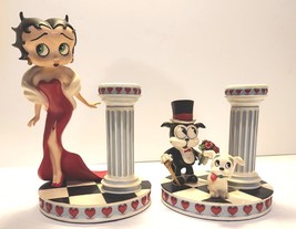 Betty Boop Candle Holder Figurine Set Enchanted Evening By Danbury Mint 6&quot; Tall - $39.95