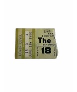 “THE WHO&quot; Who Are You Tour Ticket Stub San Diego 6/18/1980 Peter Perrett - $25.00