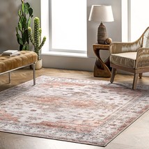 Nuloom 4&#39; X 6&#39; Spinclean Machine Washable Stain-Resistant Area Rug, Bank... - $31.92